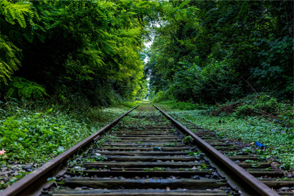 railroad tracks as metaphor for moving ahead